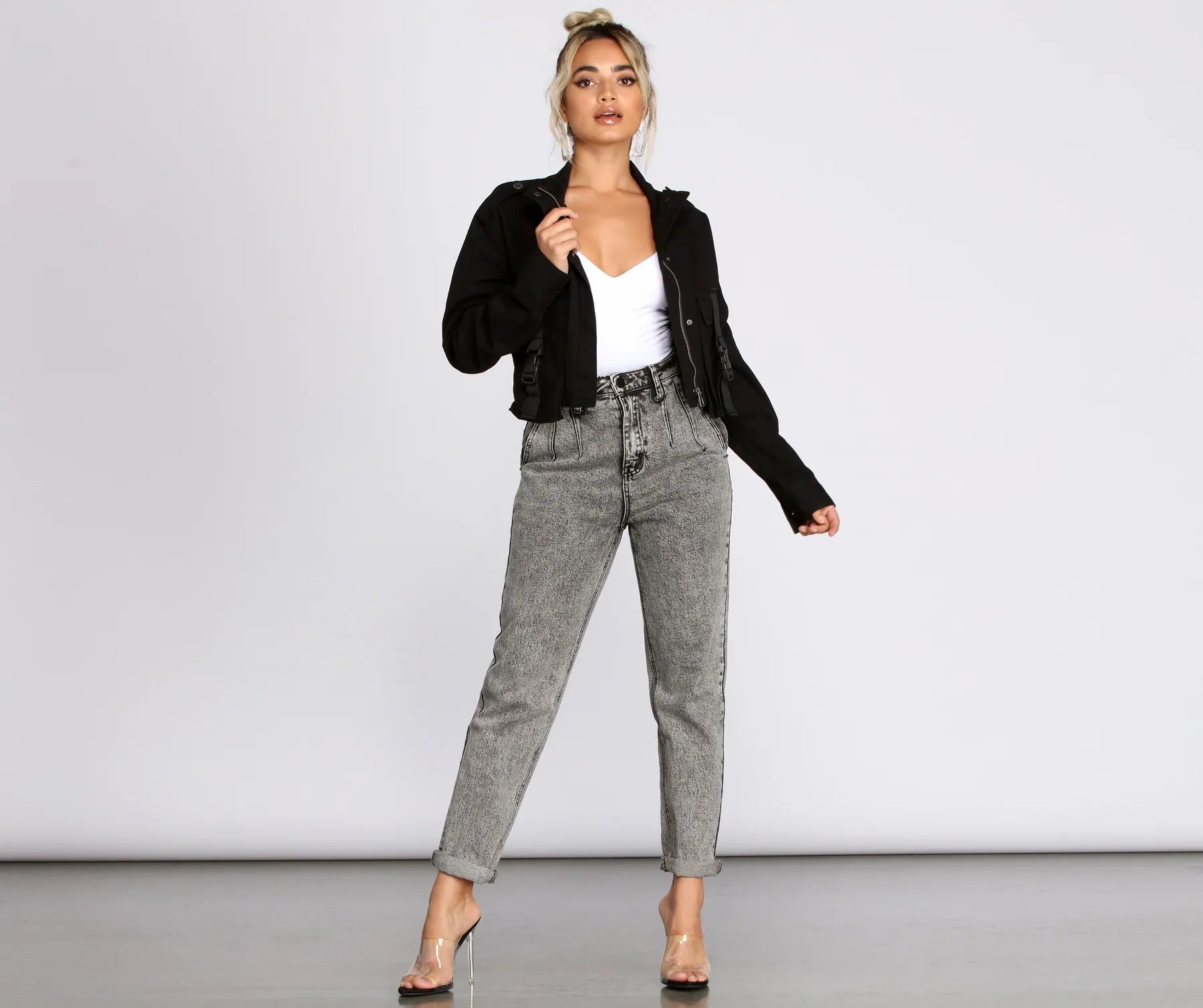 Buckle Up Cropped Jacket - Image 4