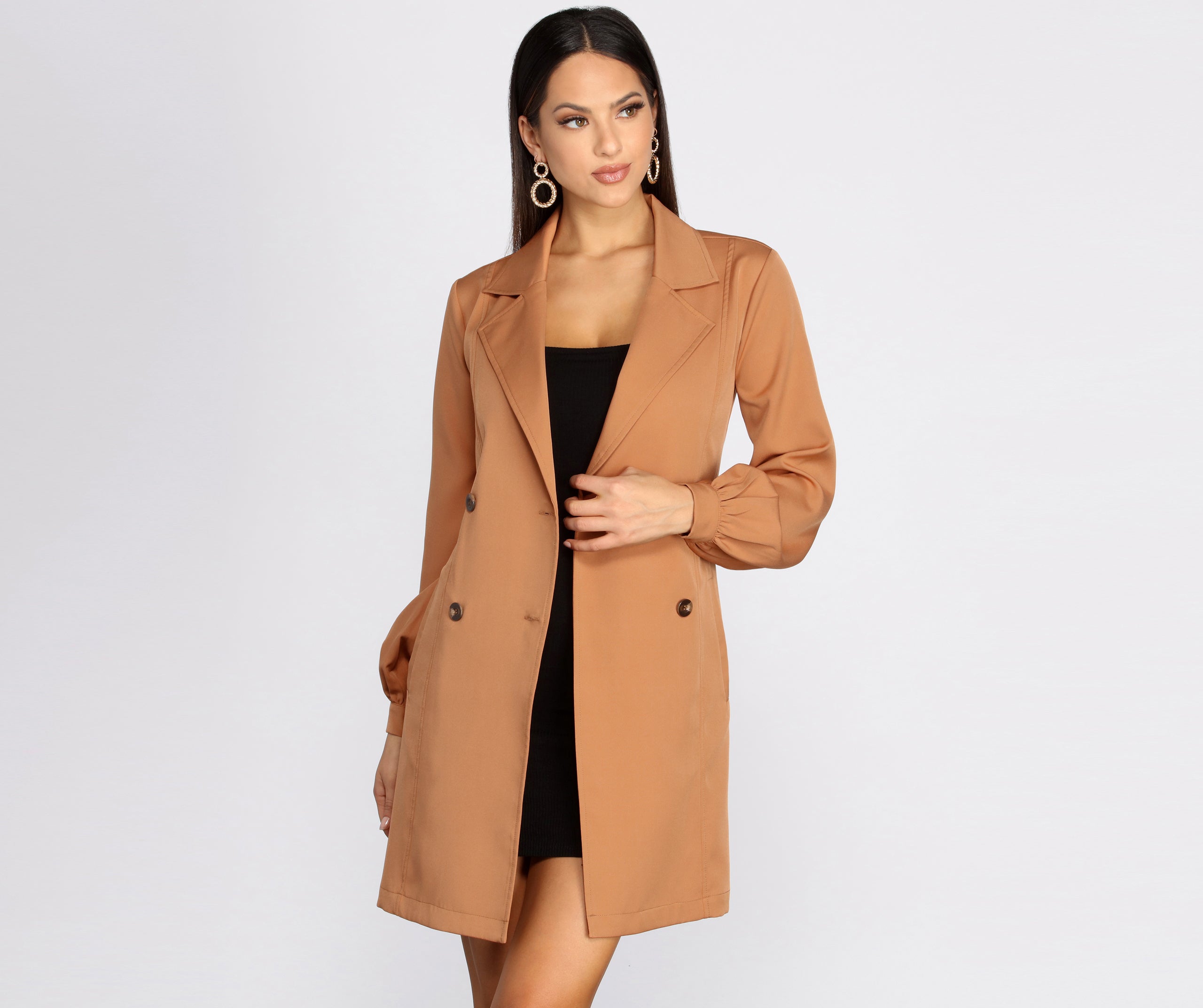 Classically Chic Belted Trench - Image 3