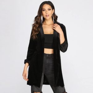 Oversized Luxe Velvet Blazer