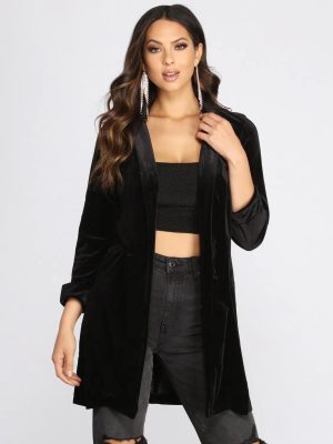 Oversized Luxe Velvet Blazer