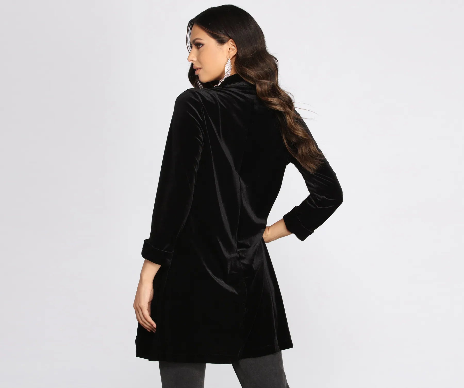 Oversized Luxe Velvet Blazer - Image 2
