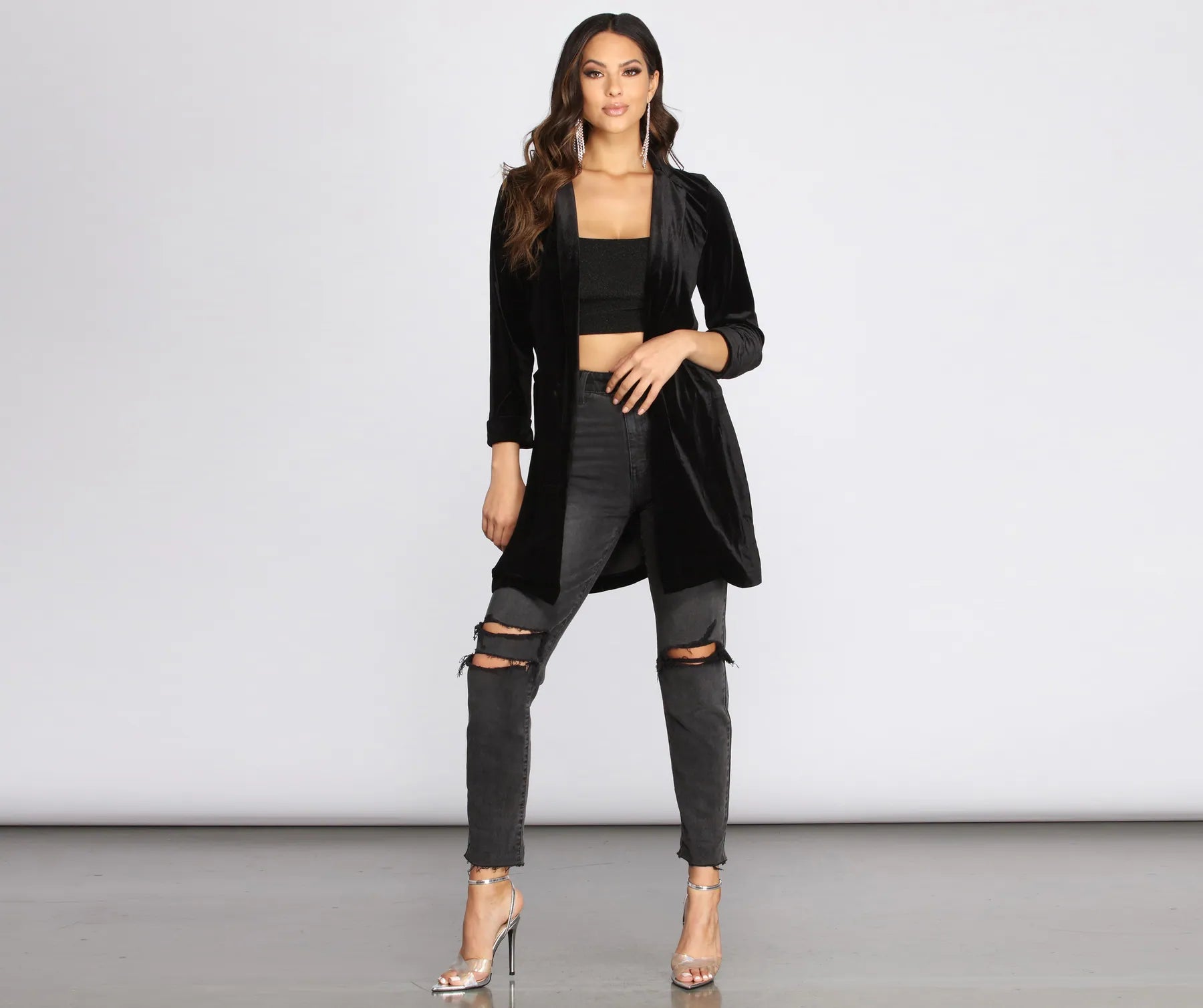 Oversized Luxe Velvet Blazer - Image 3