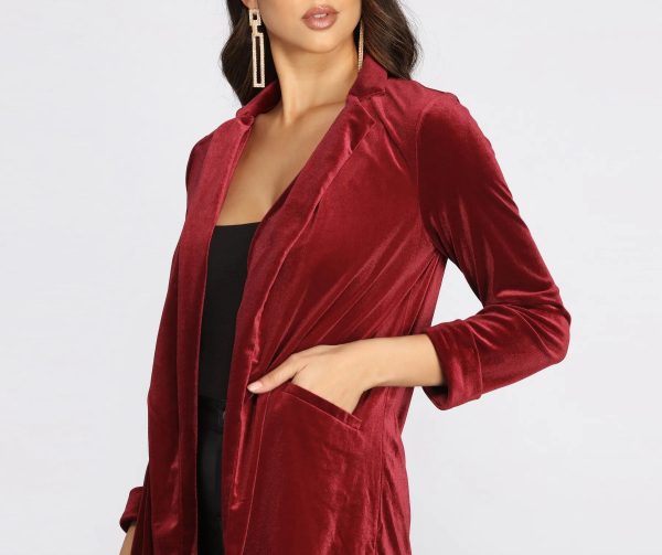Oversized Luxe Velvet Blazer - Image 12