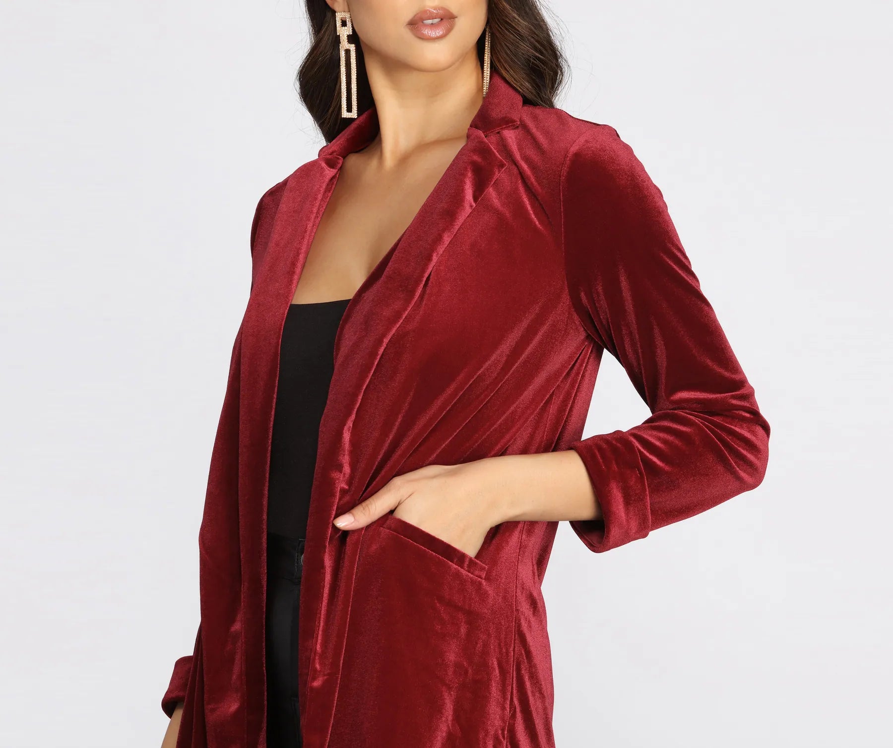 Oversized Luxe Velvet Blazer - Image 12