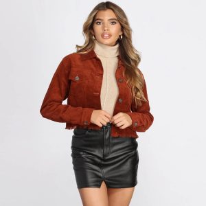 Worth Their While Corduroy Cropped Jacket