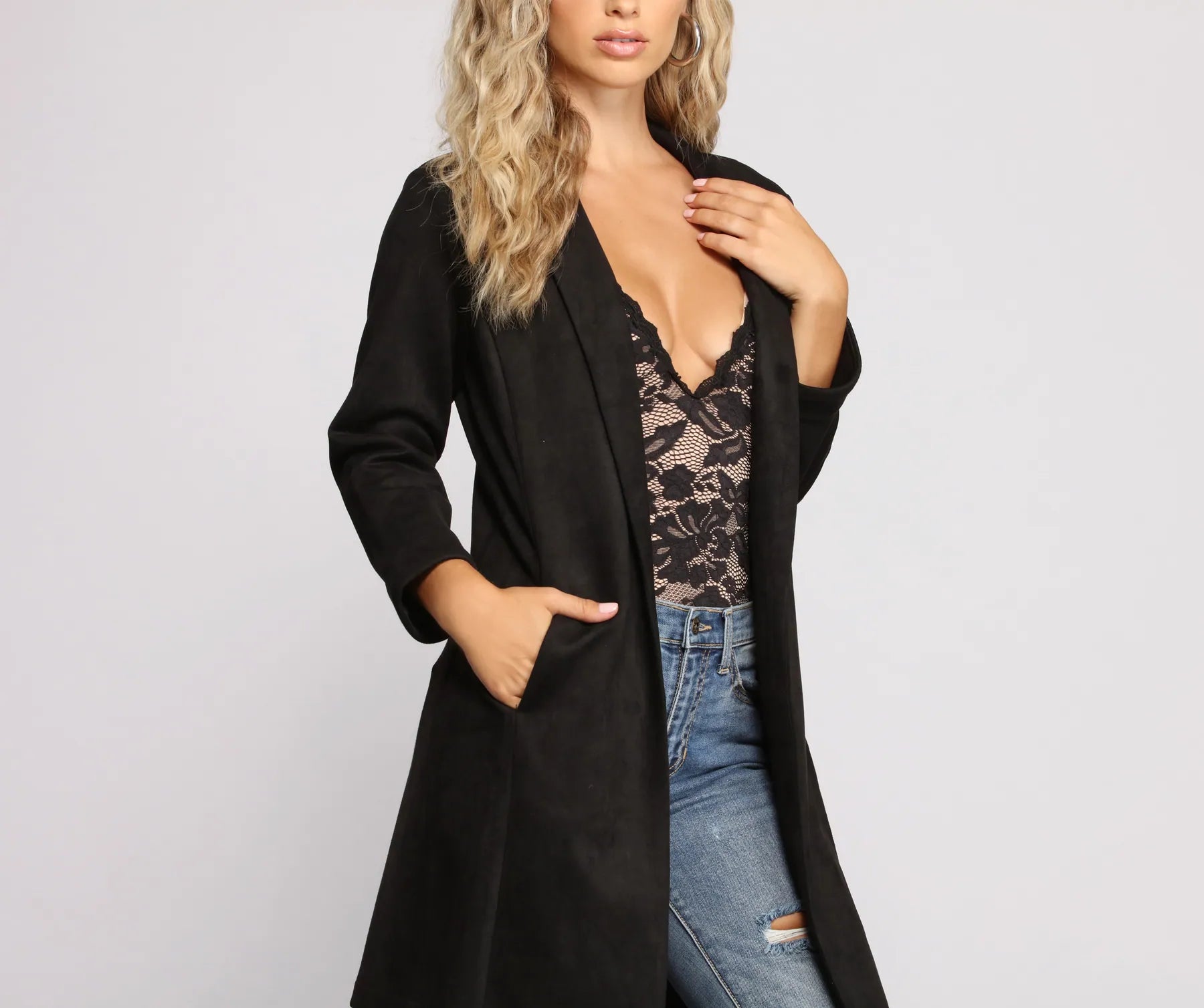 Major Boss Babe Long Line Blazer - Image 7