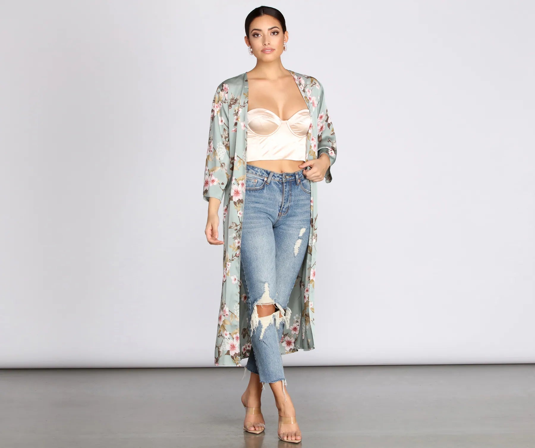 Catalina Cruise Floral Kimono Duster - Image 3