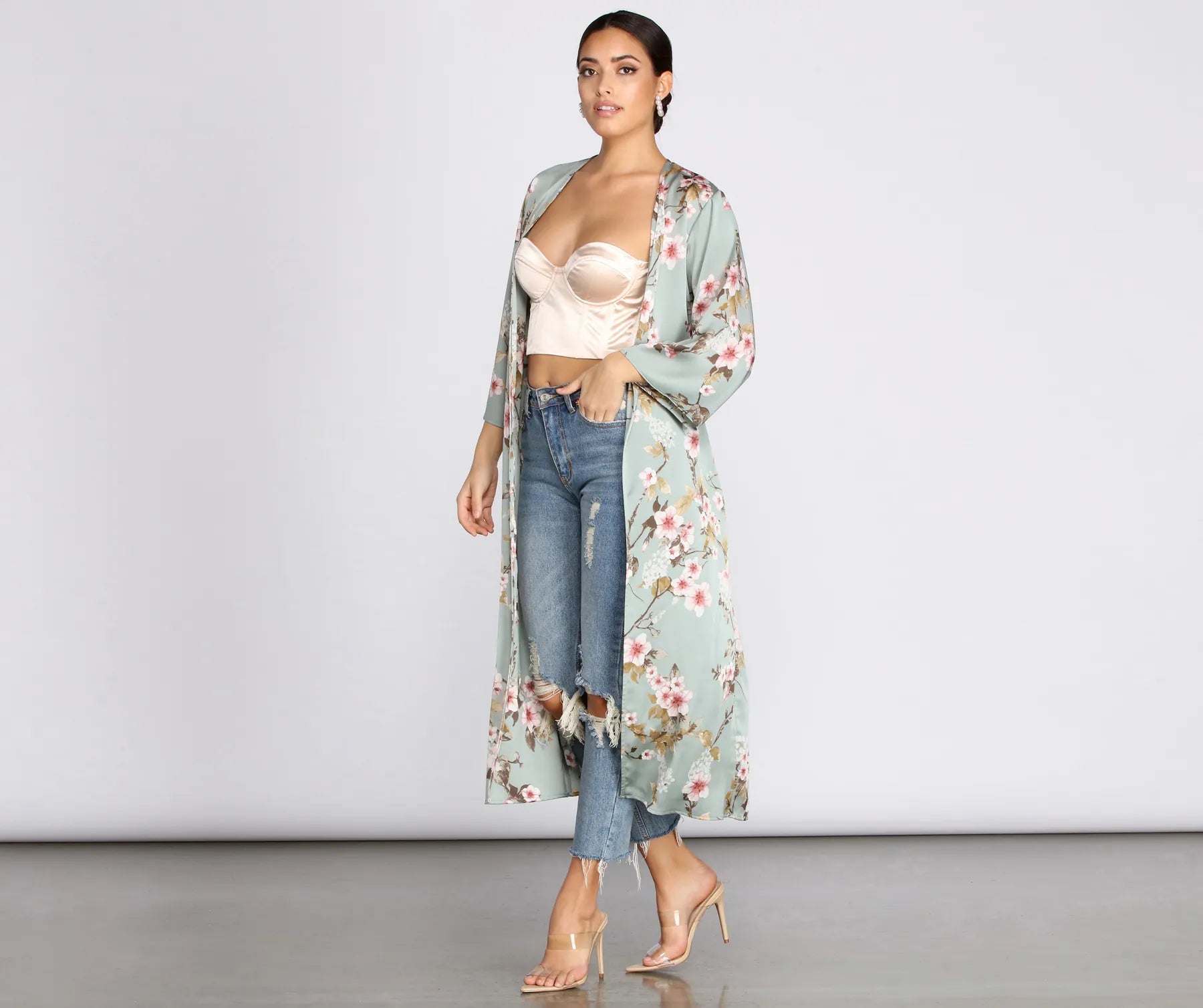 Catalina Cruise Floral Kimono Duster - Image 4