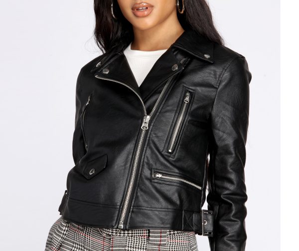 Free Bird Faux Leather Moto Jacket - Image 4