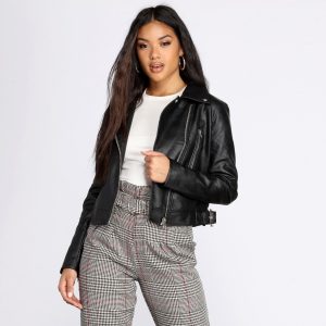 Free Bird Faux Leather Moto Jacket