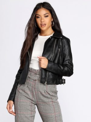 Free Bird Faux Leather Moto Jacket