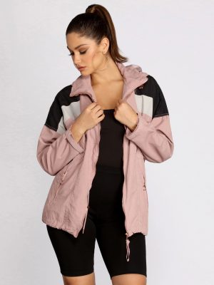 Rain Or Shine Nylon Color Block Anorak