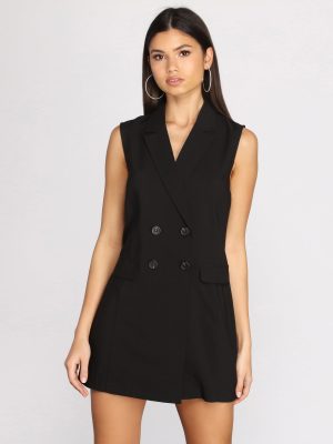 She's Busy Sleeveless Trench Vest