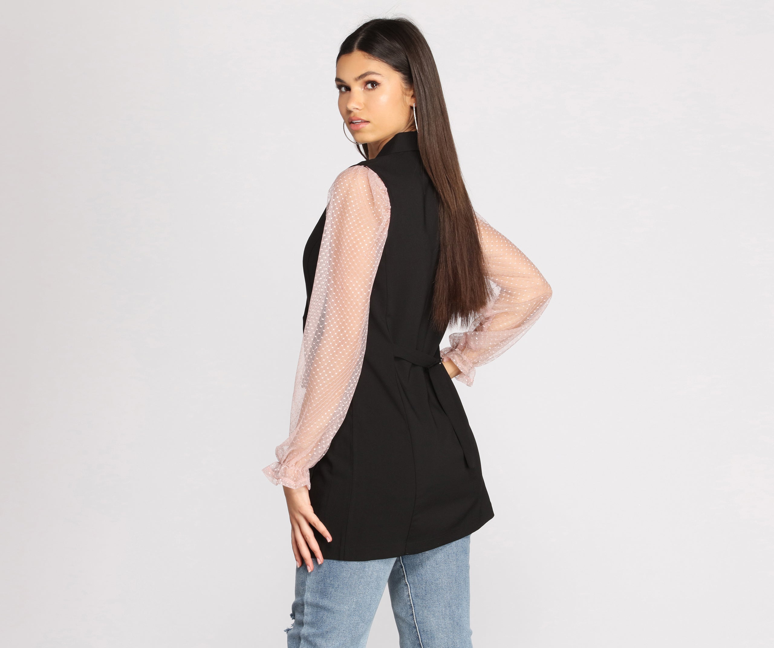 She's Busy Sleeveless Trench Vest - Image 3