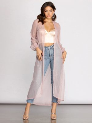 Glow Up Glitter Tulle Duster
