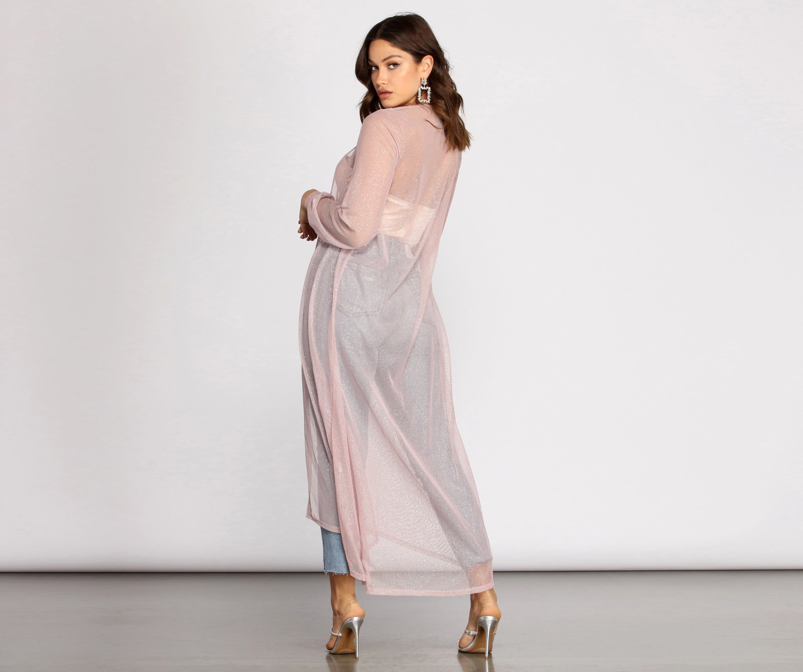 Glow Up Glitter Tulle Duster - Image 2