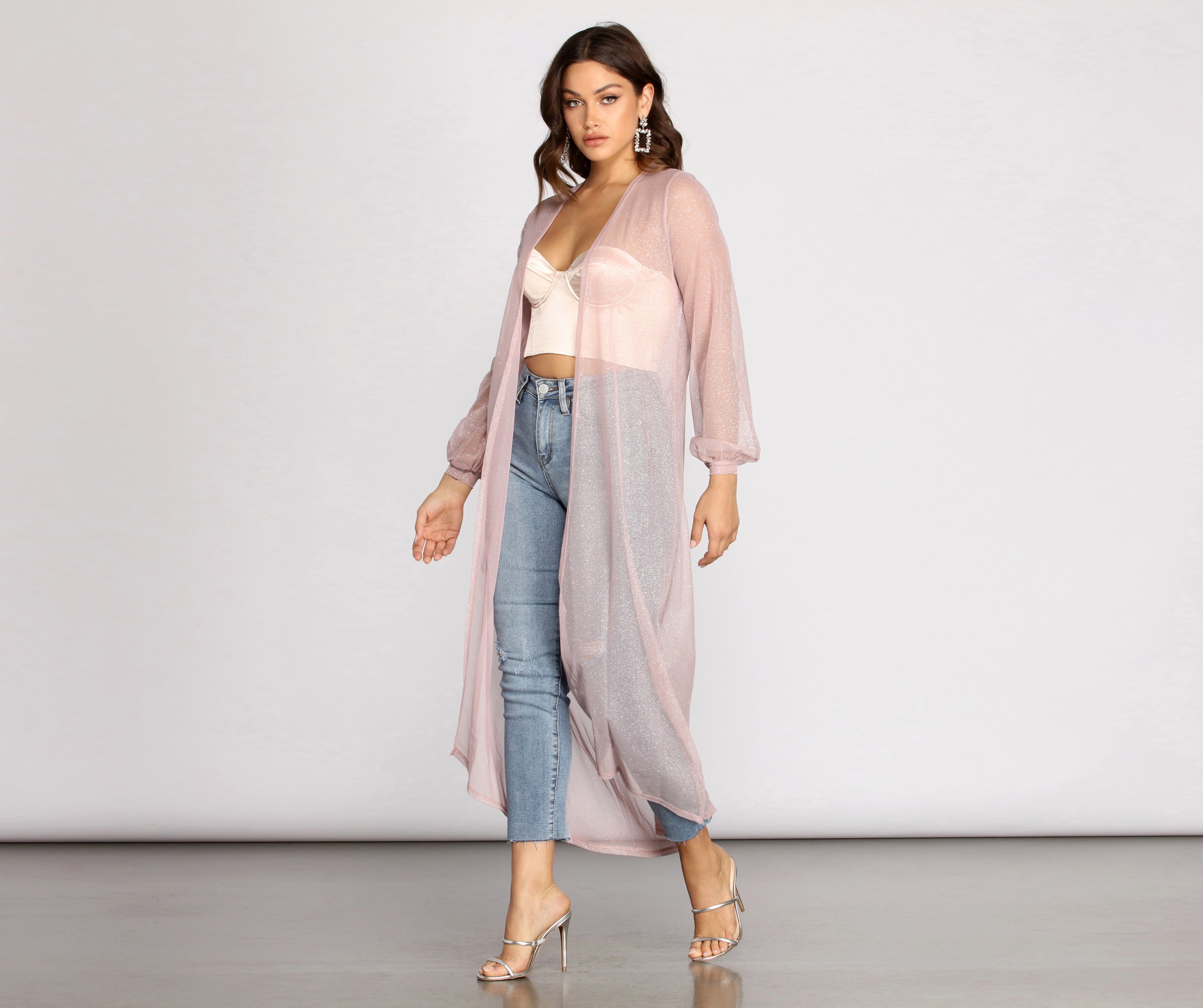 Glow Up Glitter Tulle Duster - Image 3