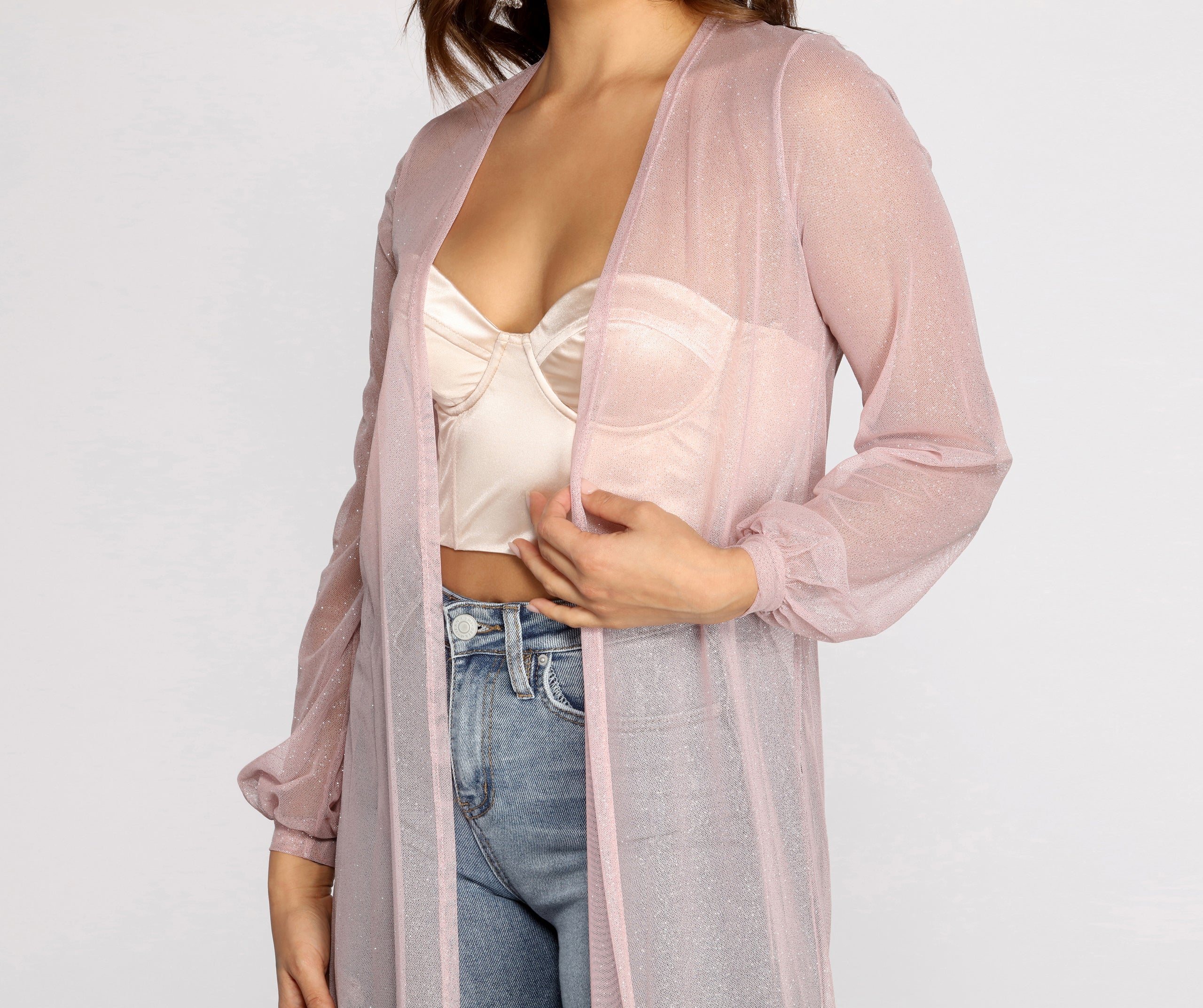 Glow Up Glitter Tulle Duster - Image 4