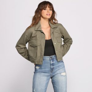 Show Them Who's Boss Oversized Twill Jacket