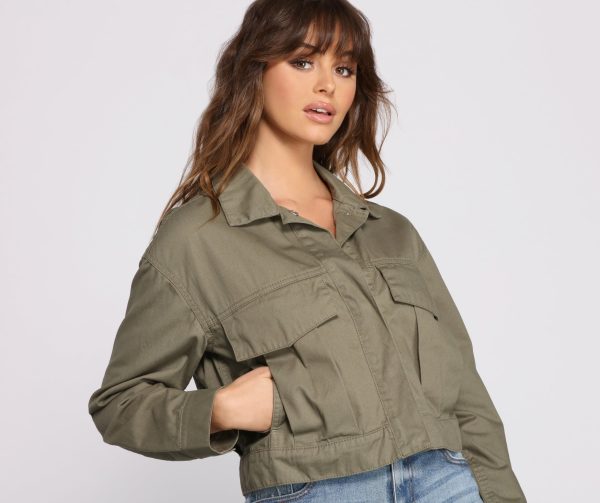 Show Them Who's Boss Oversized Twill Jacket - Image 3