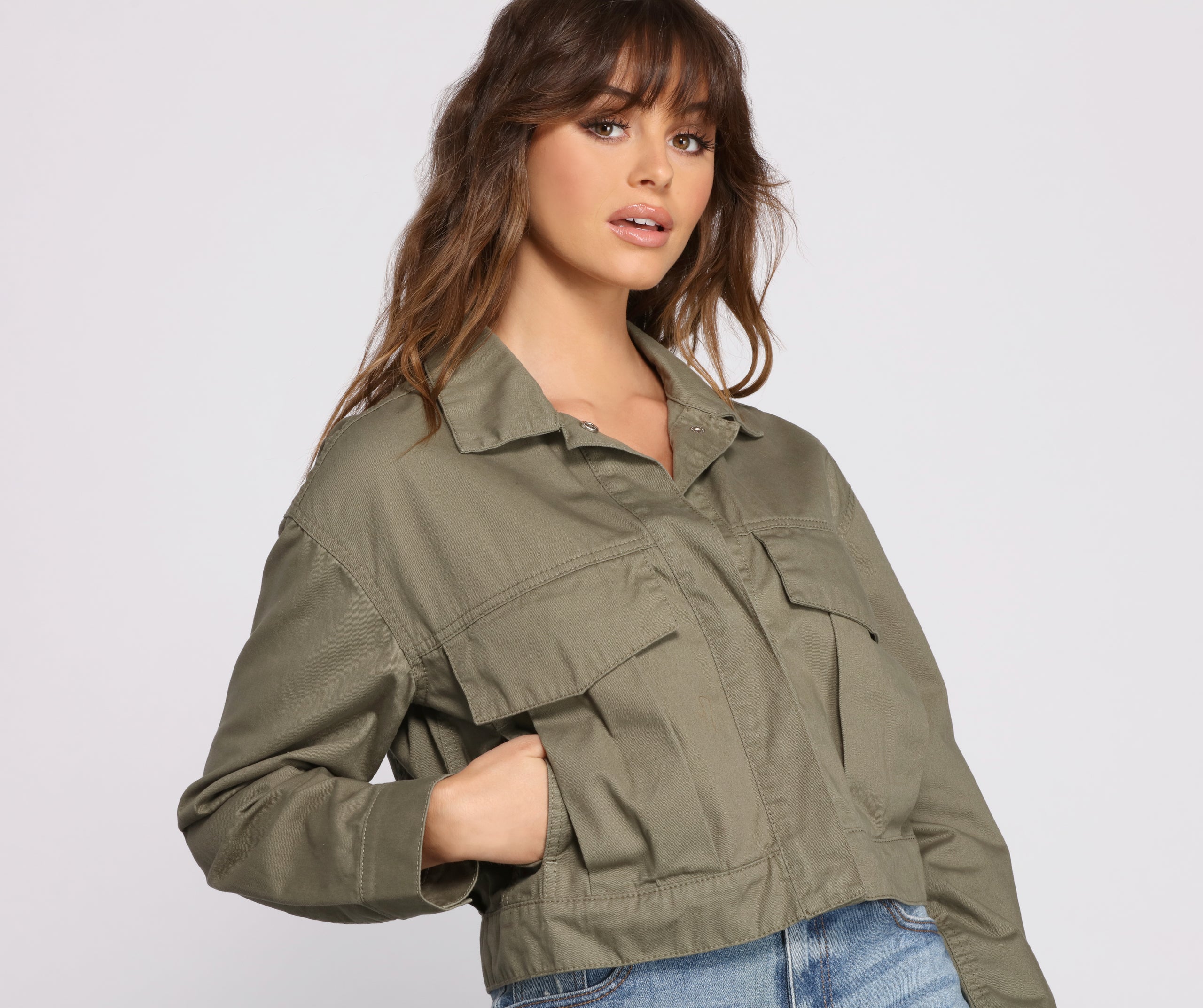 Show Them Who's Boss Oversized Twill Jacket - Image 3