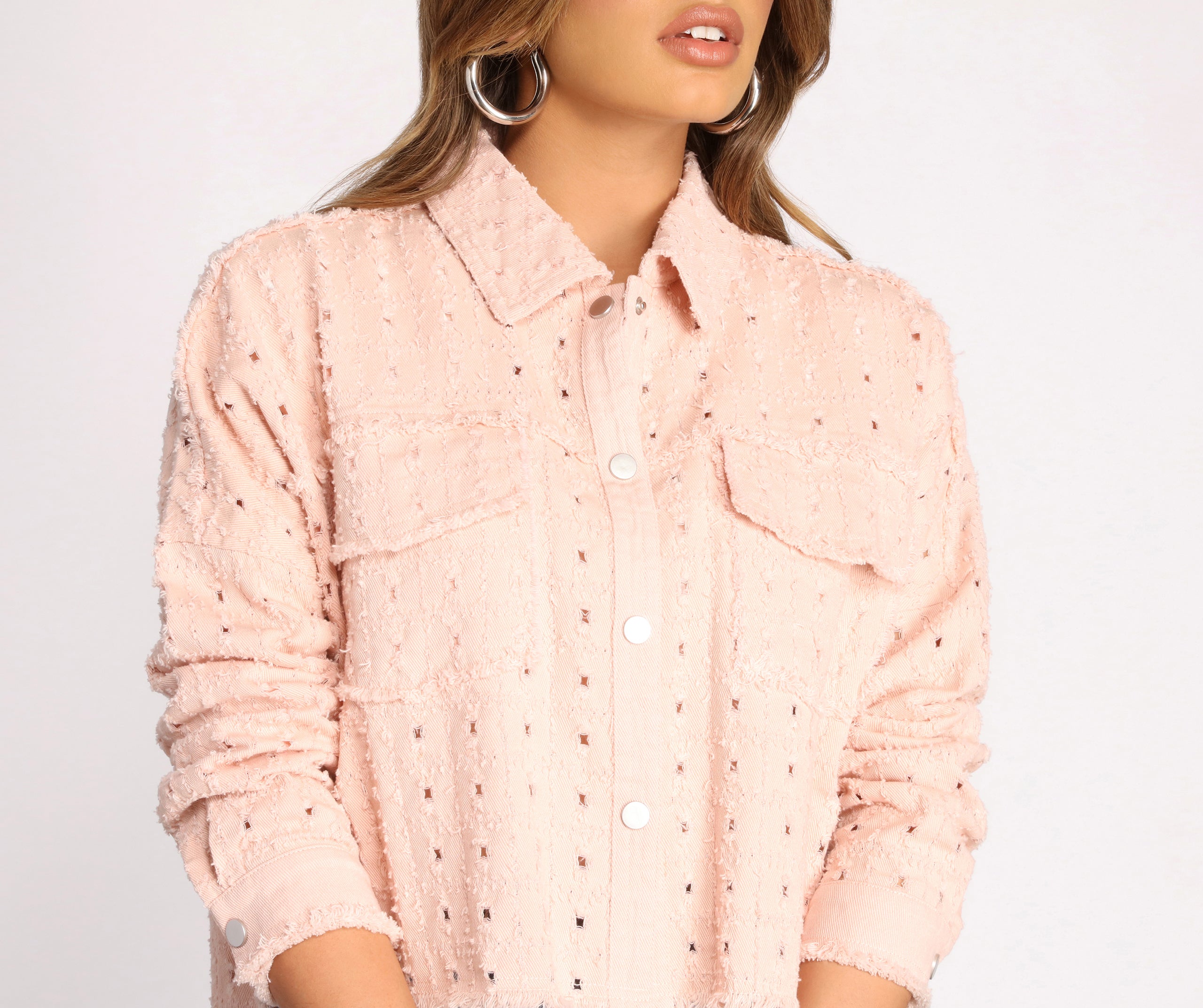 Easygoing Eyelet Cotton Jacket - Image 3