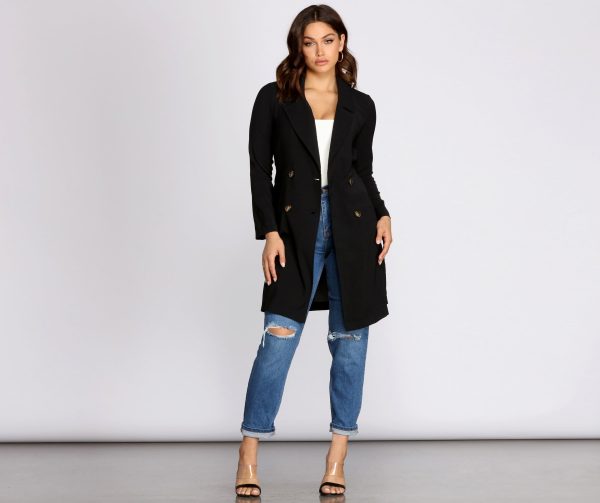 Cosmopolitan Chic Belted Trench Coat - Image 7