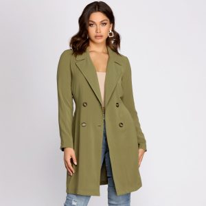 Cosmopolitan Chic Belted Trench Coat