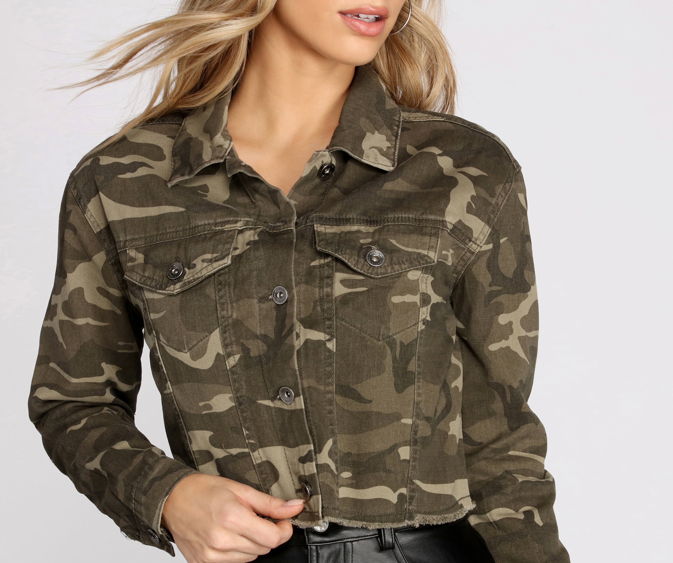 Take Charge Cropped Camo Jacket - Image 3