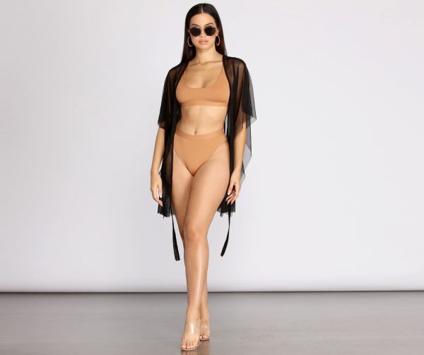 Chic And Sheer Mesh Kimono - Image 4