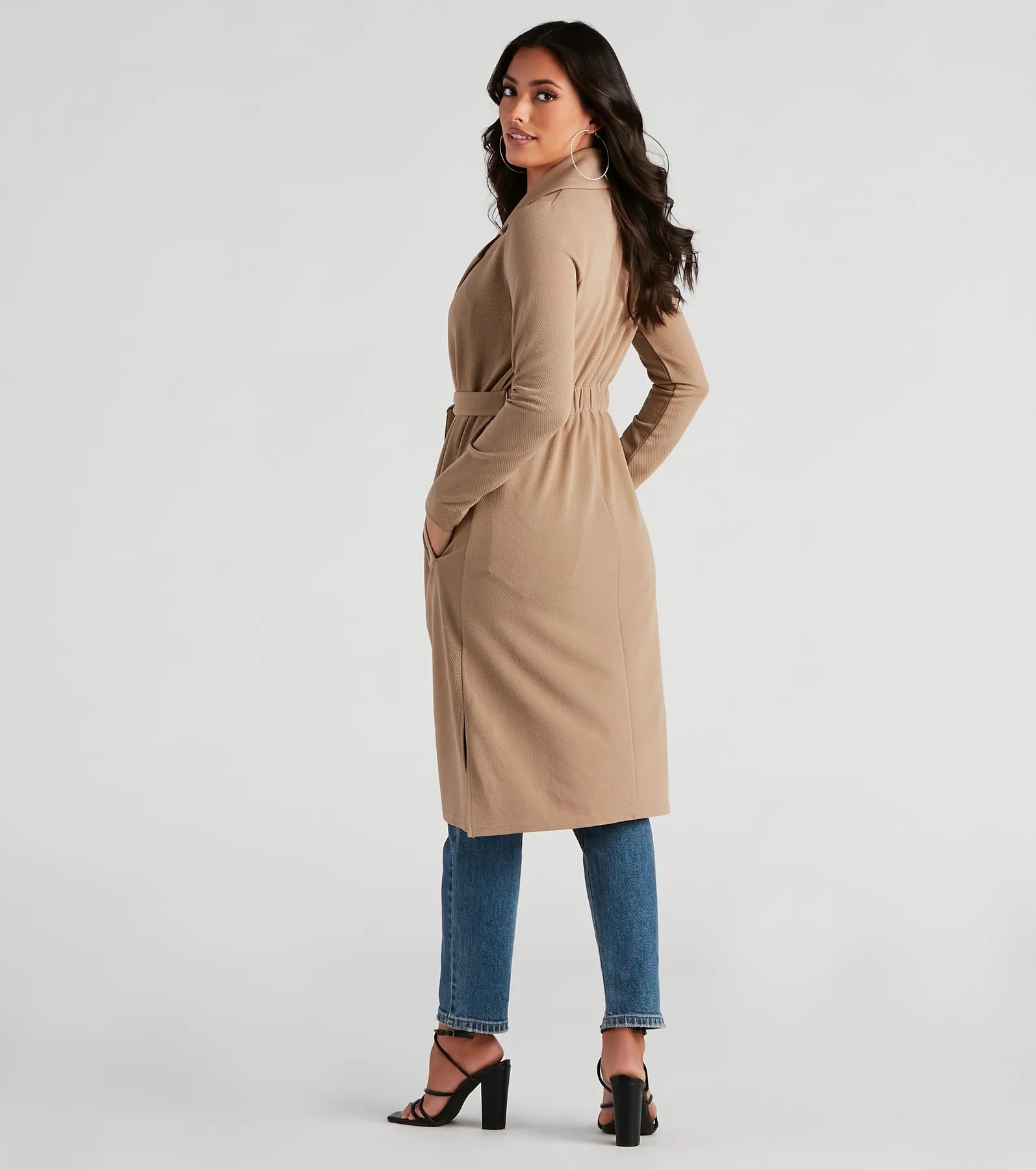 Making Moves Tie Waist Trench - Image 2