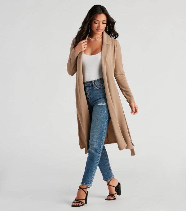 Making Moves Tie Waist Trench - Image 3