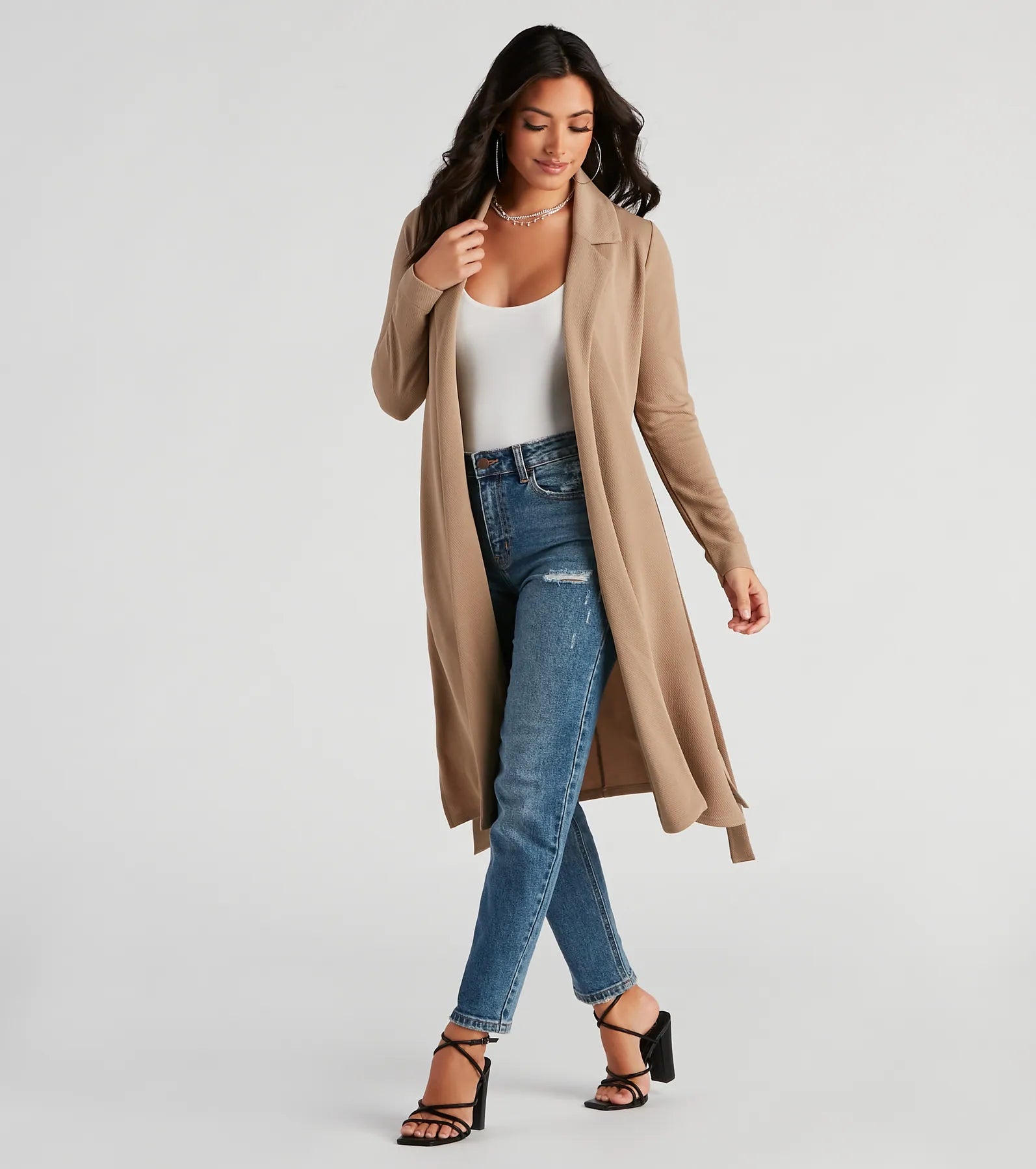 Making Moves Tie Waist Trench - Image 3