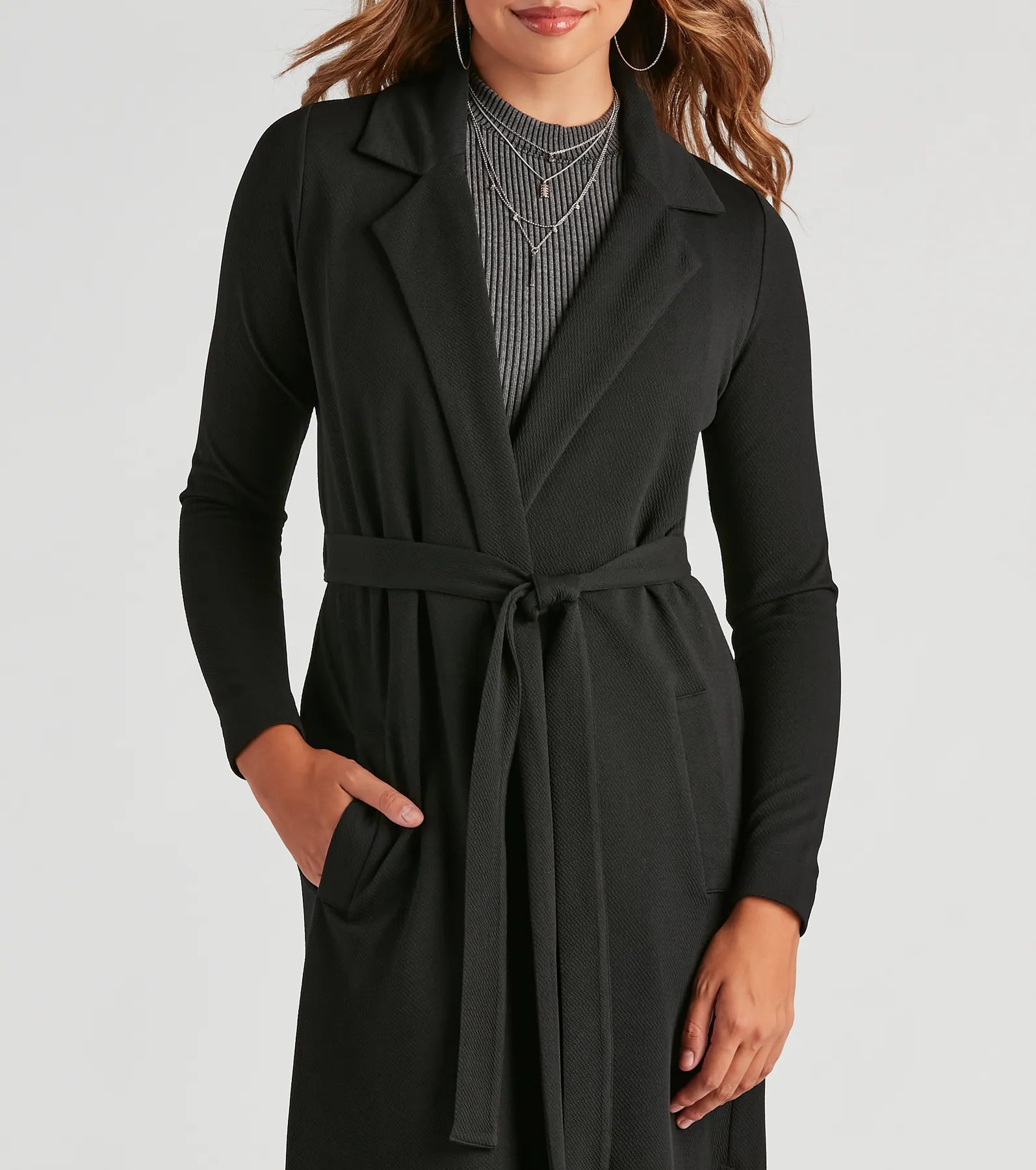 Making Moves Tie Waist Trench - Image 8