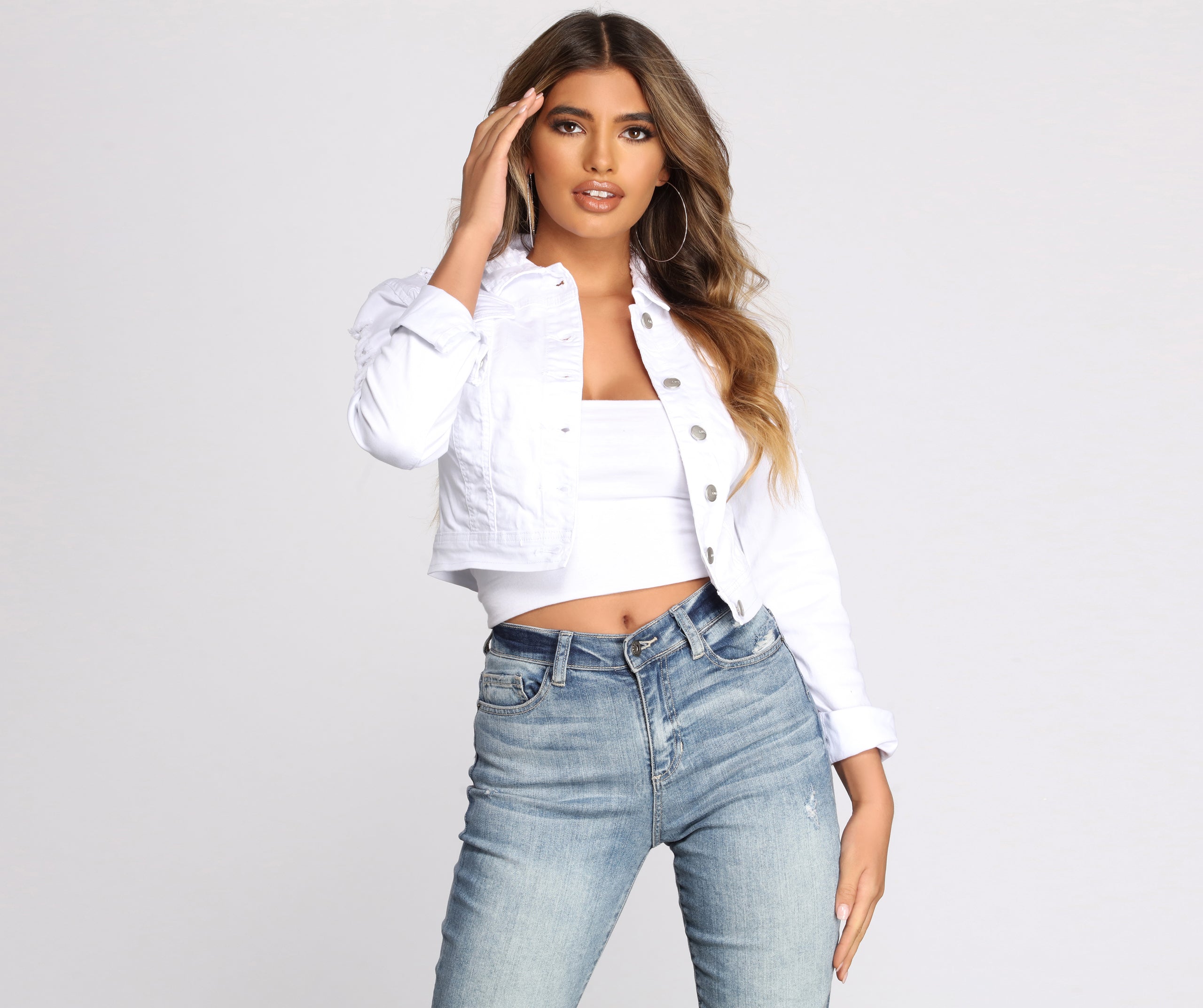 Distressed To Impress Cropped Jacket - Image 5