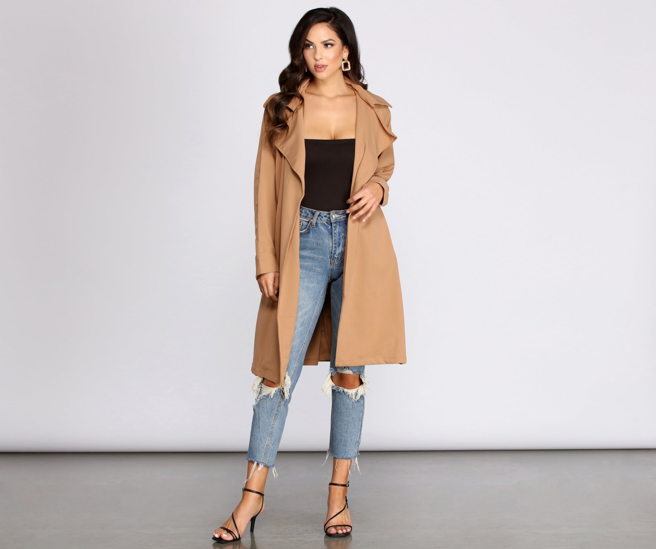 Get Down To Business Belted Trench - Image 5