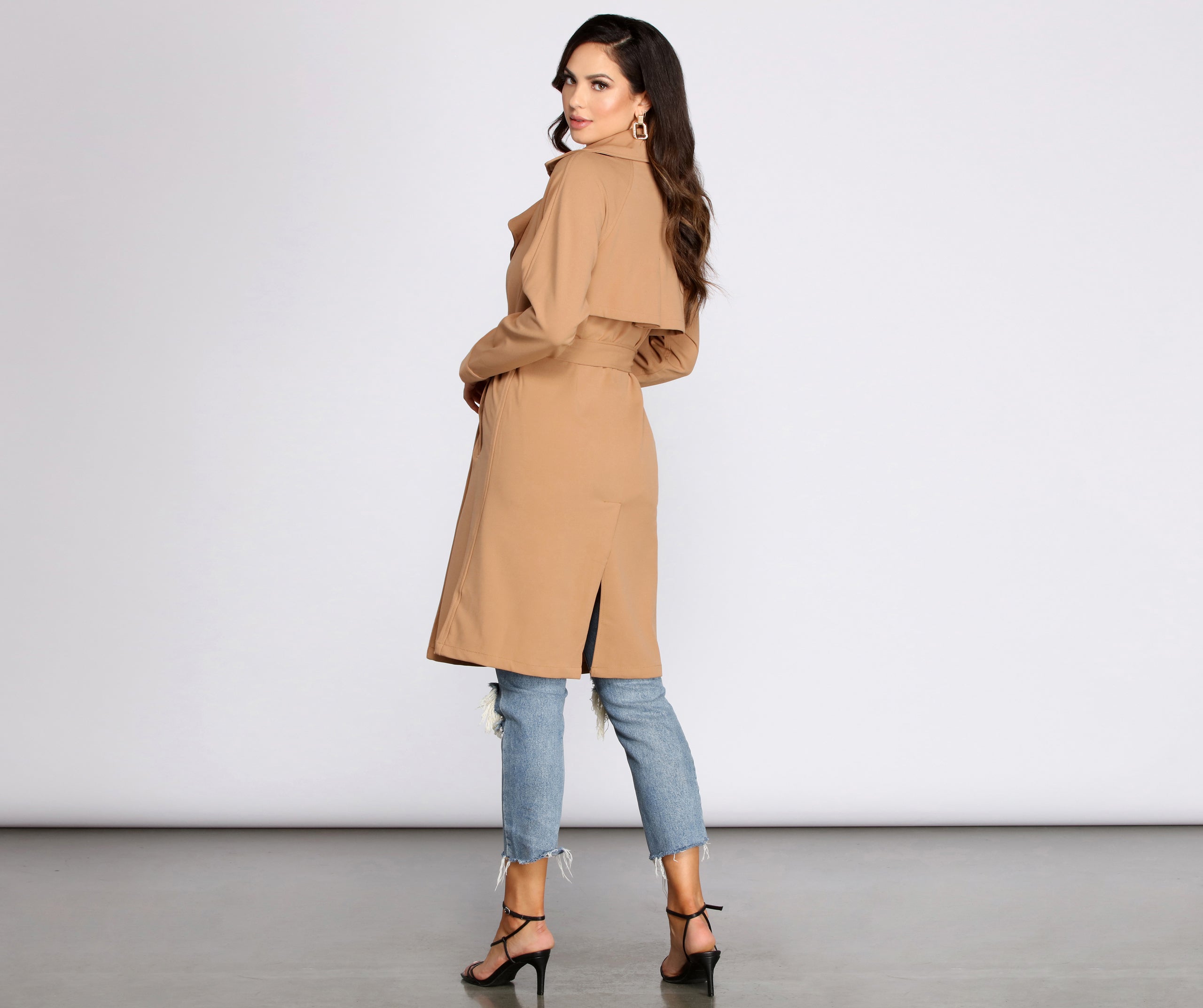 Get Down To Business Belted Trench - Image 6