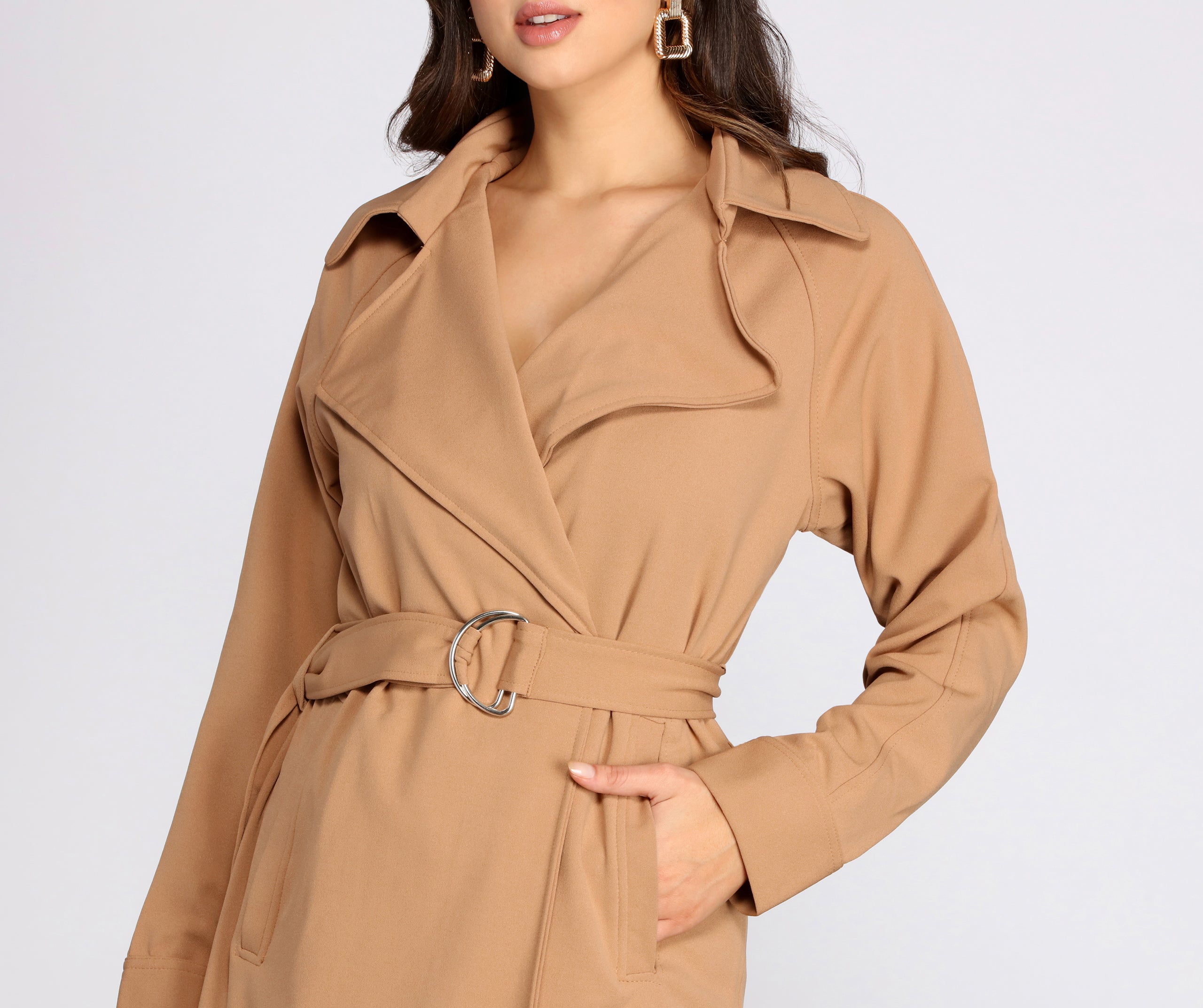 Get Down To Business Belted Trench - Image 8