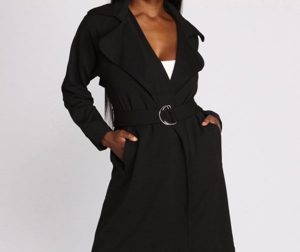 Get Down To Business Belted Trench - Image 2
