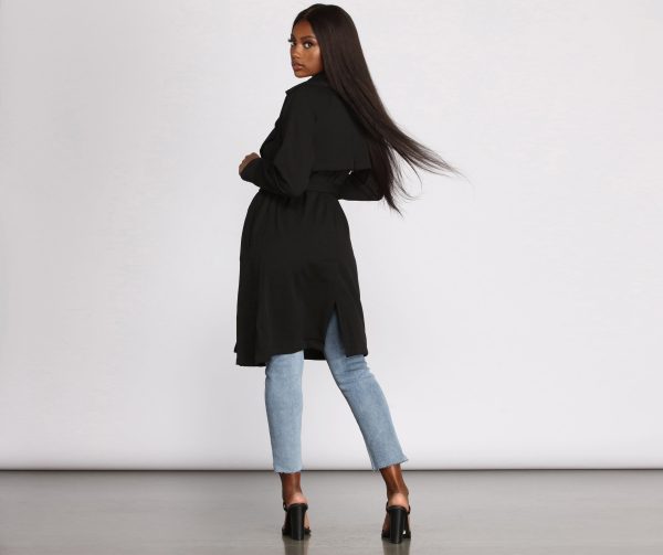 Get Down To Business Belted Trench - Image 3