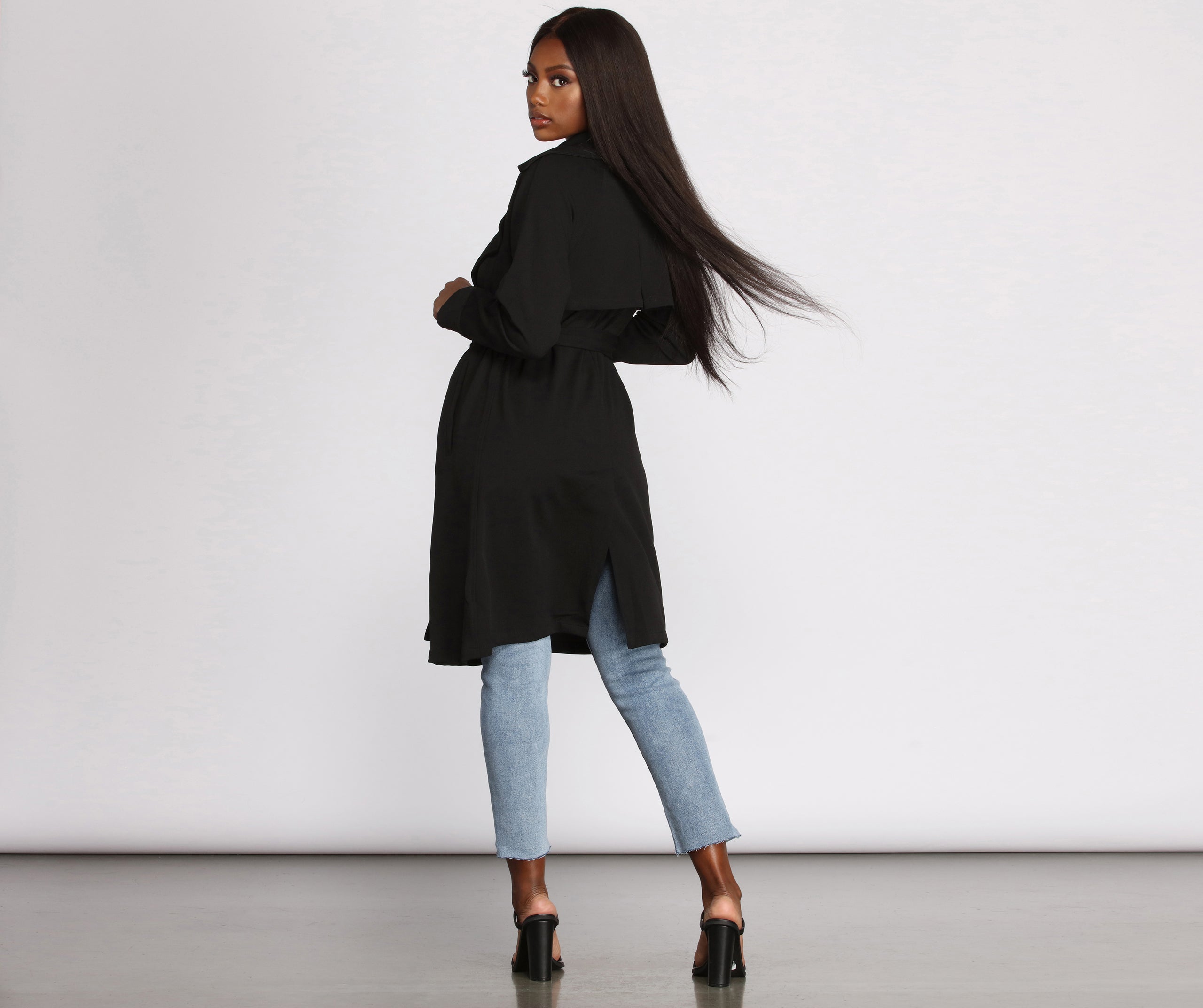 Get Down To Business Belted Trench - Image 3