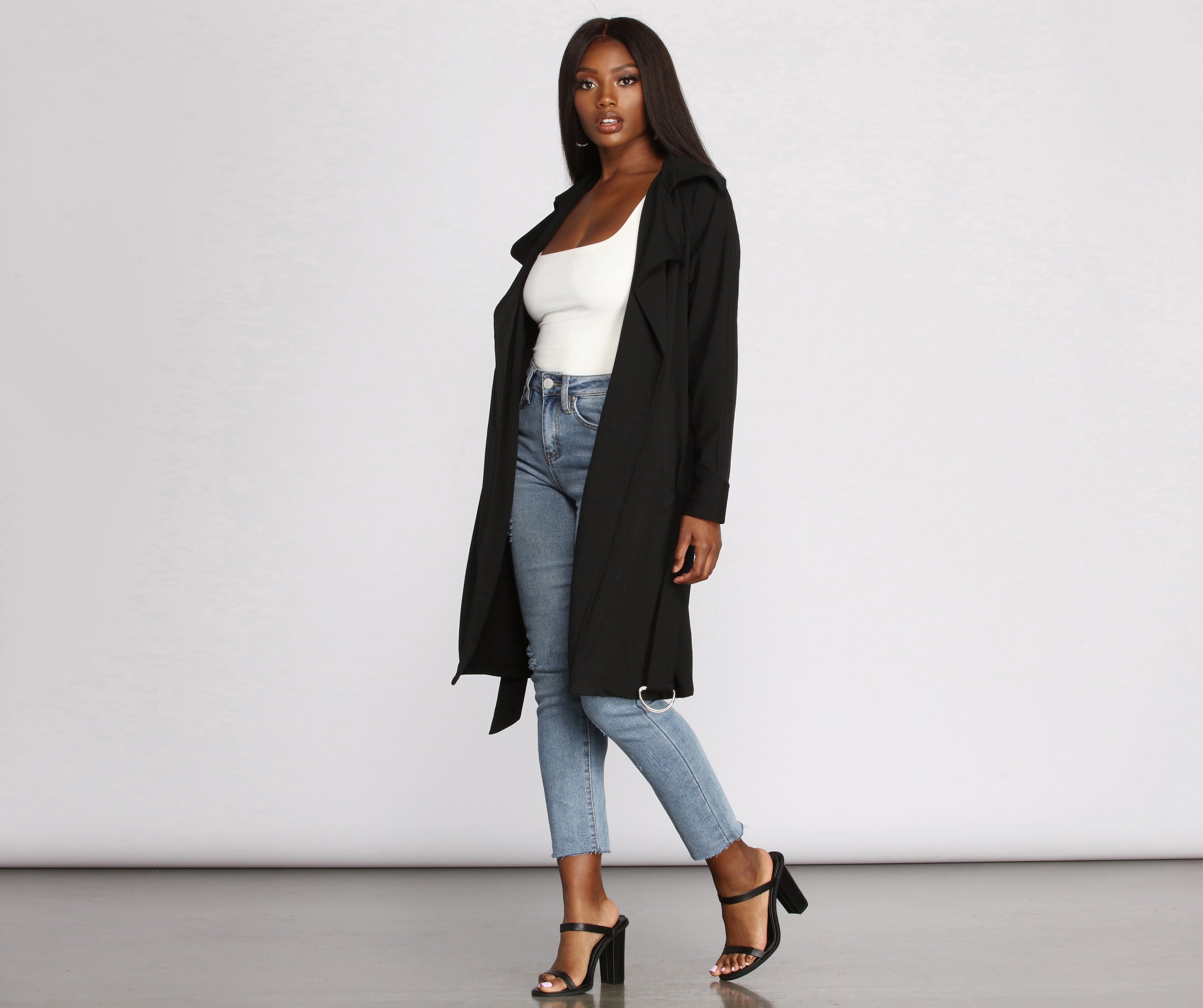 Get Down To Business Belted Trench - Image 4