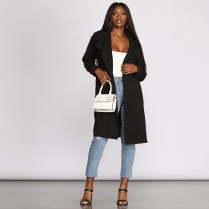 Get Down To Business Belted Trench
