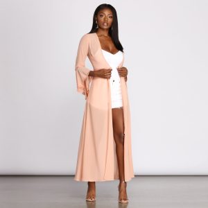 Gypsy Queen Chiffon Bell Sleeve Duster