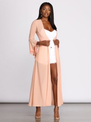 Gypsy Queen Chiffon Bell Sleeve Duster