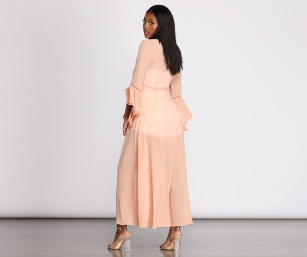 Gypsy Queen Chiffon Bell Sleeve Duster - Image 2