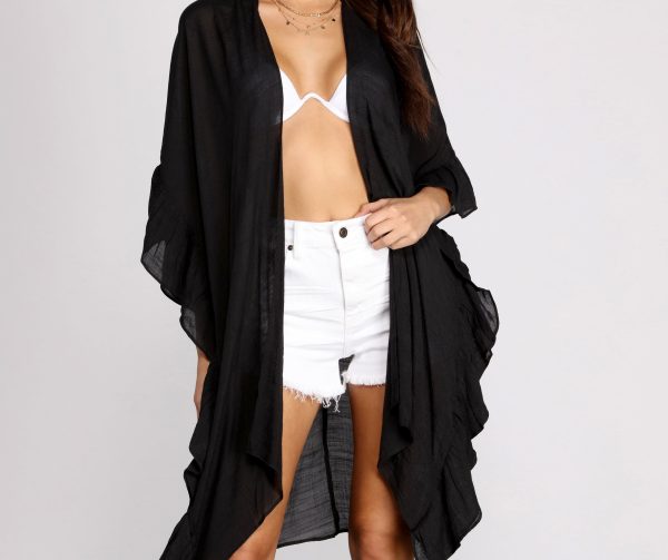 Just Relaxin' Ruffled Kimono - Image 7