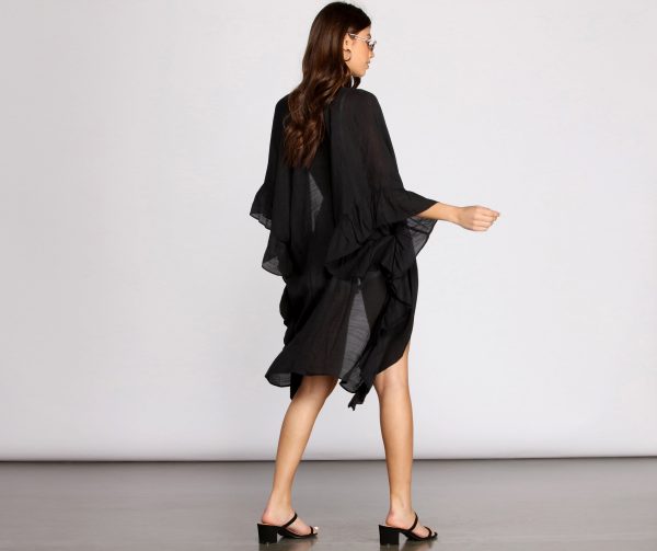 Just Relaxin' Ruffled Kimono - Image 8