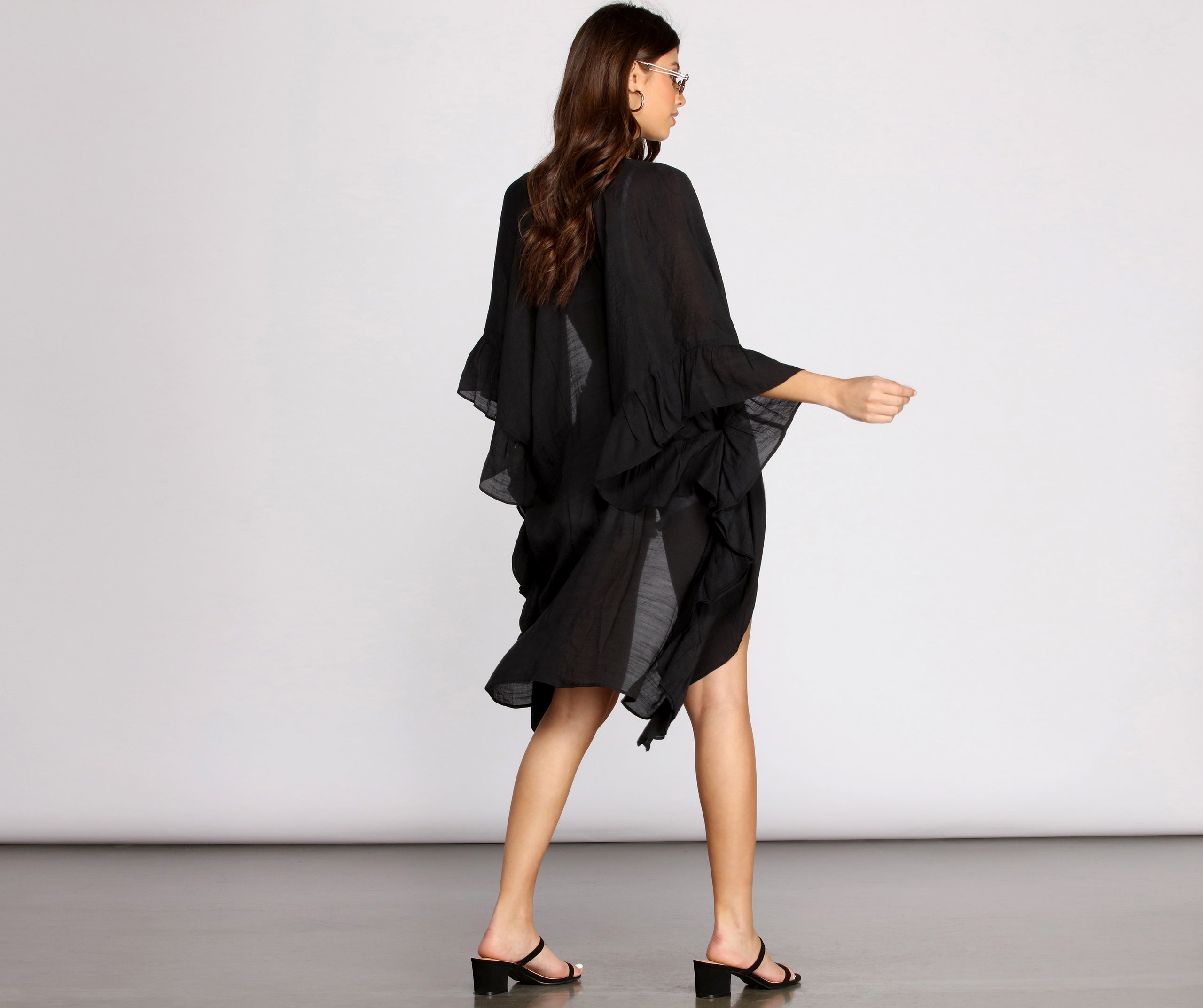 Just Relaxin' Ruffled Kimono - Image 8