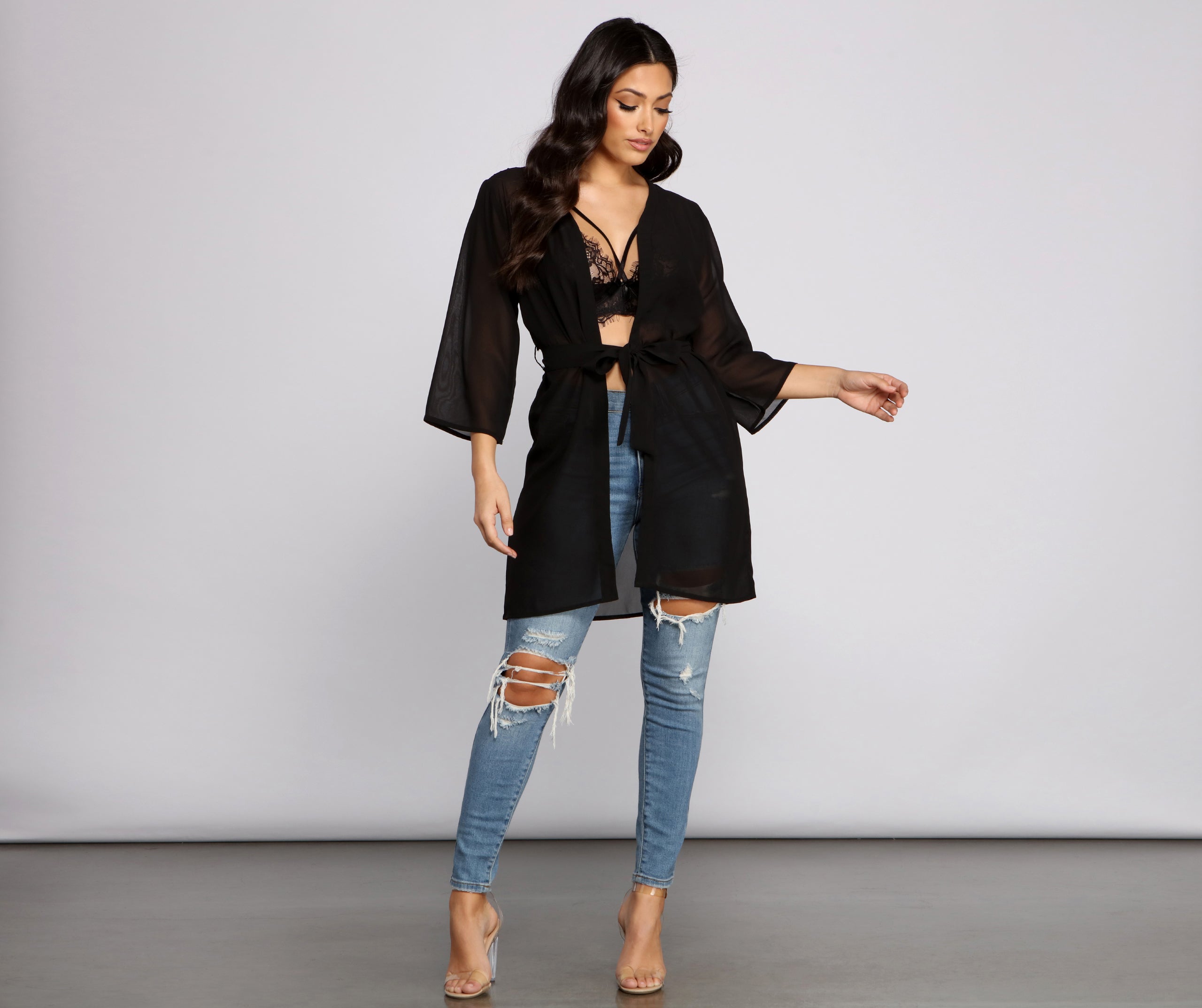 Sheer Sophistication Chiffon Coverup - Image 6